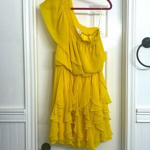 Jessica Simpson Yellow Ruffle Dress